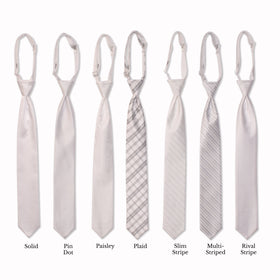 Classic Long Tie - White