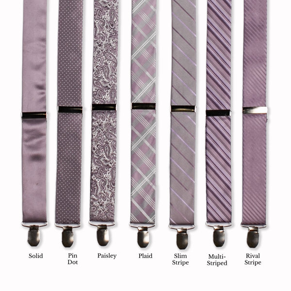 Classic Adjustable Suspenders - Wisteria Collage