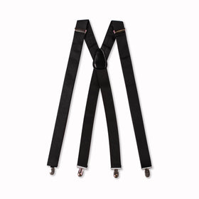 Glitter Adjustable Suspenders - Obsidian