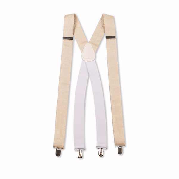 Glitter Adjustable Suspenders - Platinum